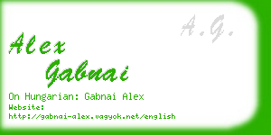 alex gabnai business card